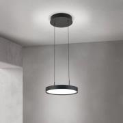 LED-Hängeleuchte Teide, schwarz, einflammig, Metall, 2.700 K