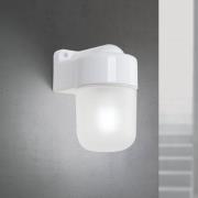Wandleuchte Ostia, weiß, Keramik, Glas satiniert, E27