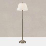 Stehlampe Oxford, messingfarben, Höhe 155 cm, Metall/Stoff