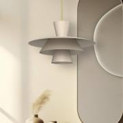 Hängeleuchte Plato, beige, Metall, Ø 38 cm, E27