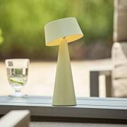 LED-Akku-Tischleuchte Solino, grün, Solar/USB, 26 cm, IP44