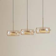Lucande LED-Hängeleuchte Martis, amber, 3-flg., dimmbar