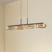 Lucande LED-Hängeleuchte Martis, amber, 4-flg., dimmbar