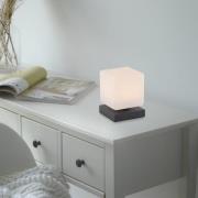 Paul Neuhaus LED-Tischlampe Dadoa, anthrazit, Glas, dimmbar