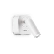 Ideal Lux LED-Wandstrahler Bean, weiß, Breite 7 cm, Metall