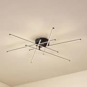 Lindby LED-Deckenleuchte Elviano, Ø 80 cm, schwarz, 3.000 K