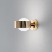 Wandleuchte Mado, Stahl messingfarben, Glas opal,1-flammig