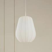 Lindby Hängeleuchte Helin, weiß, Ø 30 cm, Stoff