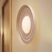 Lindby LED-Wandleuchte Waves, beige, Ø 43 cm, Metall