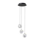 LOOM DESIGN LED-Pendelleuchte Ice Ball 3, klar, Acryl