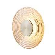 LED-Wandlampe Cleo, amber-/messingfarben, Ø 30 cm, Glas