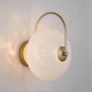 LED-Wandlampe Confetti, goldfarben/weiß, Breite 25 cm, Glas