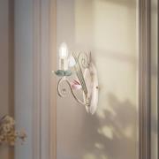 Wandleuchte Florina mit floralem Dekor, einflammig