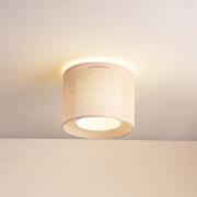 Lindby Deckenleuchte Soula, Ø 26 cm, beige, Kunststoff, E27