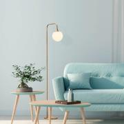 Stehleuchte Viran, goldfarben antik, Glas, Höhe 146 cm, E14