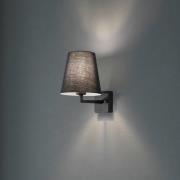 Wandleuchte Profil, schwarz, Metall/ Stoff, Höhe 30 cm