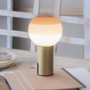 MARSET Akku-Tischlampe Dipping Light, creme/messing, dimmbar