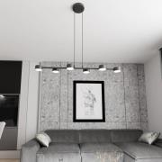 Deckenstrahler, Megara, Länge 80 cm, Metall, 6-flg.