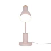 Tischleuchte Devone, staubrosa, Höhe 43 cm, Metall