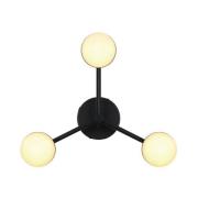Deckenleuchte Contina, schwarz, Ø 48 cm, Metall/Gas