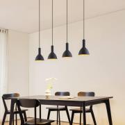 Arcchio Hängelampe Cosmina, 4-flammig, Länge 120 cm, schwarz