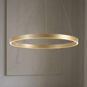 Lucande LED-Hängeleuchte Yonam, Ø 80 cm, 1-flg., gold, CCT