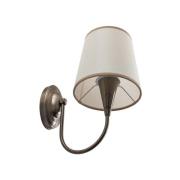 Wandleuchte Pardo, messing, Metall/Stoff, Höhe 31 cm, E27