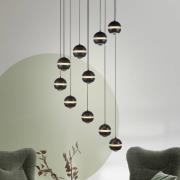 SCHÖNER WOHNEN LED-Hängelampe Lini schwarz 10-fl. rund 3000K