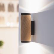 Wandleuchte Bolivia, eiche/schwarz, Höhe 18 cm, GU10