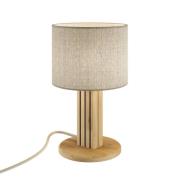 Tischleuchte Inka S, eiche/schwarz, Holz/Stoff, Höhe 30 cm