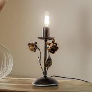 Tischleuchte Carolina, bronzefarben, 1-flammig, Eisen