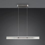 LED-Hängelampe Arcola, nickelfarben, Länge 115 cm CCT 2-flg.