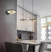 LED-Hängelampe Keaton, schwarz/goldfarben, Ø 40 cm, CCT