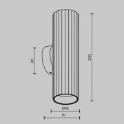 Wandlampe Calipso, schwarz, Höhe 20 cm Metall 2xGU10 up/down