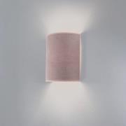 Wandleuchte Celine, Soro, rosa, Stoff, E27