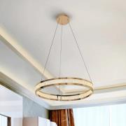 LED-Pendellampe Lorian, goldfarben, Ø 60 cm, Metall