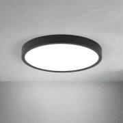 LED-Deckenlampe Disc, schwarz Ø 24 cm, CCT Metall/Kunststoff