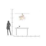 KARE Hängeleuchte Feather Palm, weiß, Federn, Ø 87 cm, G9