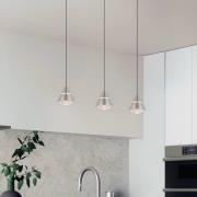 LED-Pendellampe Romeo Länge 55 cm nickelfarben Metall 3-flg.