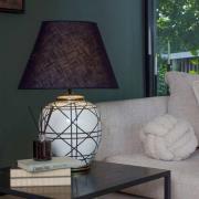 PR Home Tischleuchte New York, schwarz, Höhe 63 cm, Keramik