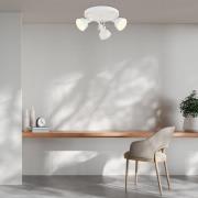 Deckenrondell Trogir, beige, 3-flammig, Stahl, Ø 30 cm