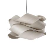 LZF Hängelampe Link, grau/nickelfarben, Ø 69 cm, Holz