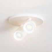 Arcchio Strahler Brinja, weiß, rund, Ø 7 cm, 2-flammig, GU10