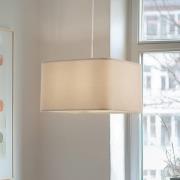 Hängeleuchte Kwadro, beige, 40 x 40 cm, Velourstoff