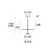 LED-Hängeleuchte Stilo_P, weiß,  Ø 35 cm, IP40