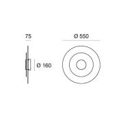 LED-Wandleuchte Joint_W, rund, Ø 55 cm, weiß, Metall