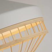 Pendelleuchte Lanya, weiß, Stahl/Bambus, Ø 30 cm, E27