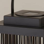 Solar-LED-Terrassenleuchte Sophelia, 26cm, schwarz, Rattan