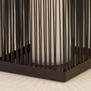 Solar-LED-Terrassenleuchte Sophelia, 36 cm, schwarz, Rattan