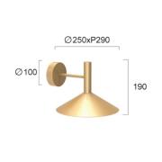 LED-Wandlampe Marsi, goldfarben, Ø 25 cm, Metall